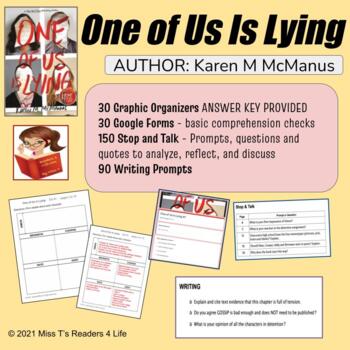 Preview of One Of Us Is Lying by KAREN McMANUS Novel Unit