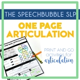 One Page Articulation