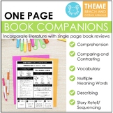 One Page Book Companions | Speech Therapy | Theme: Beach +