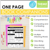 One Page Book Companions | Speech Therapy | Theme: Construction