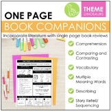 One Page Book Companions | Speech Therapy | Theme: Dinosaurs