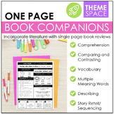 One Page Book Companions | Speech Therapy | Theme: Space