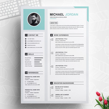 Preview of One Page Clean & Professional Resume Template | Web Design And Developer