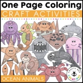 One Page Crafts | Ocean Animal Activities | Coloring Pages