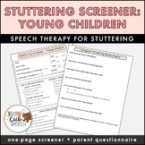 One-Page Fluency Screener for Young Children