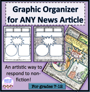 Preview of Graphic Organizer for ANY News Article, non-fiction analysis