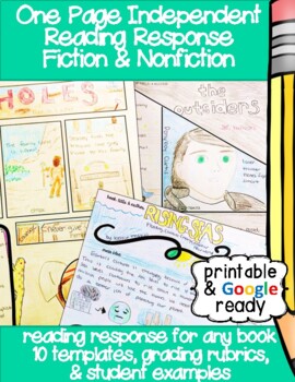Preview of One Page Independent Reading Response: Fiction & Nonfiction