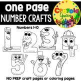 One-Page Number Crafts