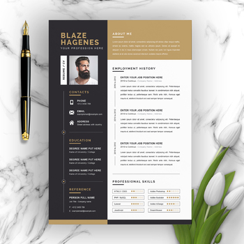 Preview of One Page Resume Template