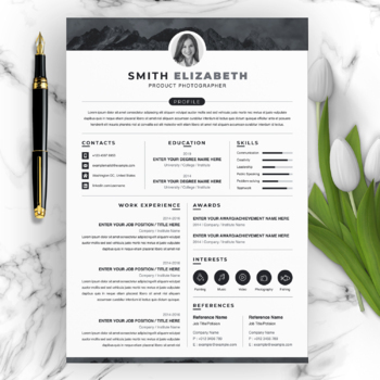 Preview of One Page Resume Template for Word