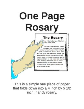 Preview of Rosary: One Page Rosary