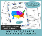 One Page States Capitals & Regions
