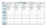 One-Page Weekly Lesson Plan Template (Horizontal)