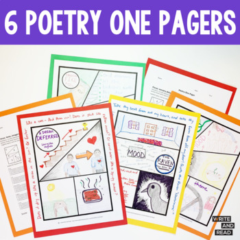 One Pager Bundle | Templates and Rubrics for Fiction, Poetry, and