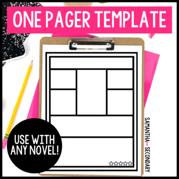 Preview of FREE One Pager Template and Instructions