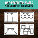 One Pager Template Printable Worksheets | ELA Graphic Organizers