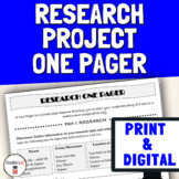 Print & Digital One Pager Historical Figures Biography Res