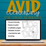 One-Pager Templates-AVID Elementary