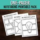 One-Pager Templates for Writing Student Takeaways | Readin