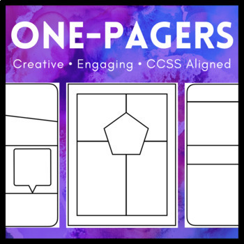 Preview of 30 One-Pager Templates for Any Topic or Subject (with Examples), CCSS Aligned