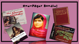 One-Pager bundle! (TKAM, Gatsby, Malala, Scarlet Letter, Beowulf)