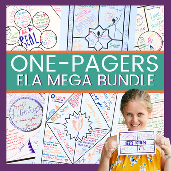 Preview of One-Pagers Mega Bundle | One Pager Templates l one pager novel l 1 pager rubric