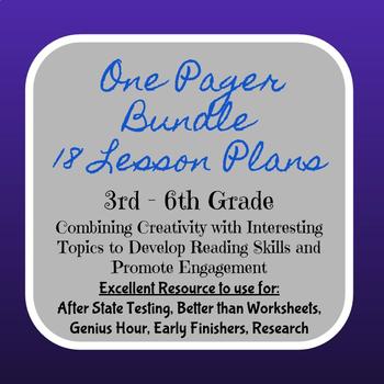 Preview of One Pagers Research Bundle