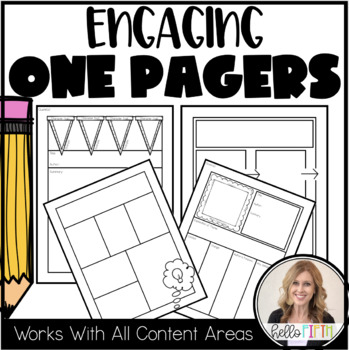 Preview of One Pagers Templates and Activities