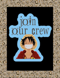 One Piece Anime Classroom Bulletin Board / Door Decor