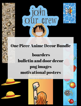 Preview of One Piece Anime Large Classroom Decor Bundle