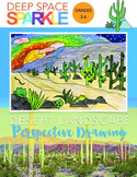 One-Point Perspective Desert Landscape Art Project