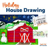 One-Point Perspective House Drawing Worksheets