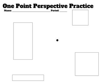 One Point Perspective Practice Worksheet Teachers Pay Teachers