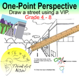 Art Lesson - Draw One Point Perspective Street - Think Art Now