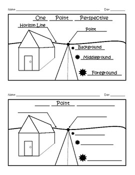 One Point Perspective Worksheet - Ivuyteq