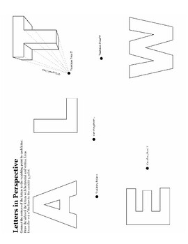 One-Point and Two-Point Perspective Worksheet Packet by Jewels | TpT