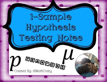 Preview of One-Sample Hypothesis Testing Notes