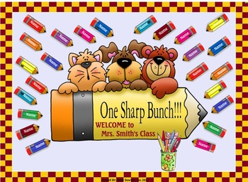 Preview of One Sharp Bunch Animated Smartboard Attendance K-5