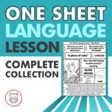 One Sheet Language Lesson BUNDLE! - No Prep Speech Therapy