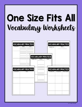 glossary template teaching resources teachers pay teachers