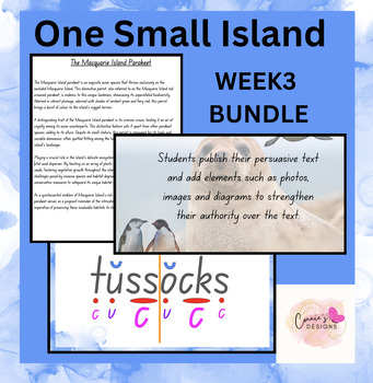 Preview of One Small Island : Week 3 Fluency, Vocab & Extension, Grammar & Writing Bundle