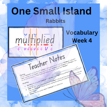 Preview of One Small Island Week 4 Vocabulary - Rabbits