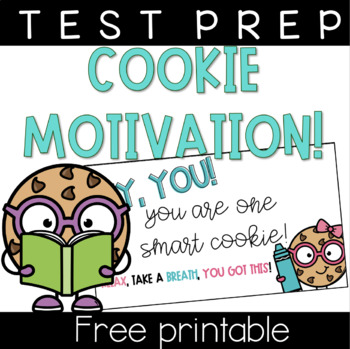 Preview of One Smart Cookie - FREE Test Prep Motivation Gift Tag