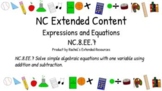 One Step Addition/Subtraction Equations NC.8.EE.7 - Extend