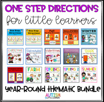 Preview of Autism Speech Therapy One Step Directions Bundle