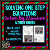 One Step Equation Color By Number: Winter/Christmas Themed