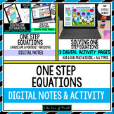 One Step Equation Digital Note and Activity Bundle for Goo