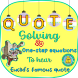 One-Step Equation Short Story: Unlocking Eclid's Famous Quote