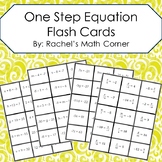 One Step Equation Flash Cards - (+, -, *, and /)