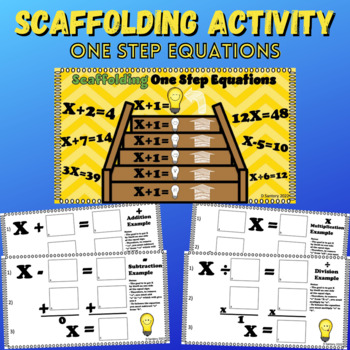 Preview of One Step Equation Scaffolding Resource: 6th Grade Math